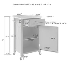 Load image into Gallery viewer, Black Savannah Stainless Steel Top Compact Kitchen Island/Cart - Kitchen Furniture Company