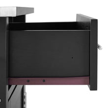 Load image into Gallery viewer, Black Savannah Stainless Steel Top Compact Kitchen Island/Cart - Kitchen Furniture Company