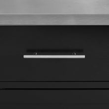 Load image into Gallery viewer, Black Savannah Stainless Steel Top Compact Kitchen Island/Cart - Kitchen Furniture Company