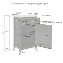 Load image into Gallery viewer, Black Savannah Natural Wood Top Compact Kitchen Island/Cart - Kitchen Furniture Company