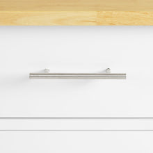 Load image into Gallery viewer, White Savannah Natural Wood Top Compact Kitchen Island/Cart - Kitchen Furniture Company