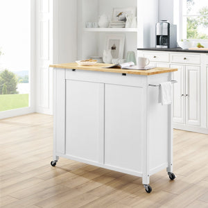 Savannah Wood Top Full-Size Kitchen Island/Cart - Kitchen Furniture Company