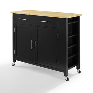 Savannah Wood Top Full-Size Kitchen Island/Cart - Kitchen Furniture Company