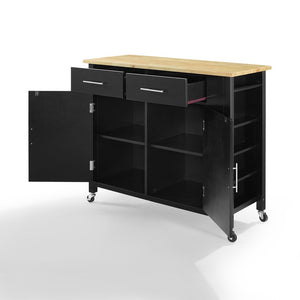 Savannah Wood Top Full-Size Kitchen Island/Cart - Kitchen Furniture Company
