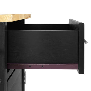Savannah Wood Top Full-Size Kitchen Island/Cart - Kitchen Furniture Company