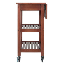 Load image into Gallery viewer, Mobile Kitchen Cart with Drop Leaf Walnut - Kitchen Furniture Company