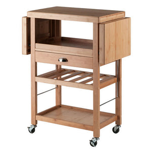 Barton Bamboo Kitchen Cart With Drop Leaf by Winsome Wood - Kitchen Furniture Company