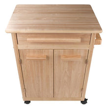 Load image into Gallery viewer, Mobile Kitchen Storage Cart w/ Natural Finish - Kitchen Furniture Company