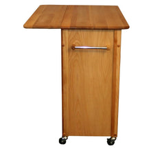 Load image into Gallery viewer, Butcher Block Kitchen Island with Drop Leaf Spice Rack 54228 - Kitchen Furniture Company