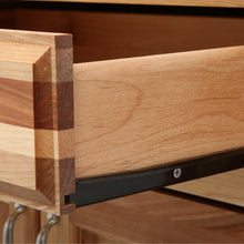 Load image into Gallery viewer, Butcher Block Kitchen Island with Drop Leaf Spice Rack 54228 - Kitchen Furniture Company