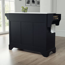 Load image into Gallery viewer, Lafayette Black Full Size Kitchen Island/Cart with Granite Top - Kitchen Furniture Company