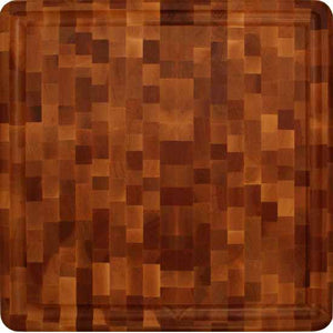 Reversible  Thick Slab End Grain With Juice Groove 18"W x 18"D x 3"H - Kitchen Furniture Company