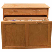 Load image into Gallery viewer, Rolling Natural Kitchen Island w/ Pull Out Recycling Trash Drawer 15213 - Kitchen Furniture Company