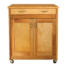 Load image into Gallery viewer, Rolling Kitchen Island w/ Flat Panel Doors Butcher Block Top 53017 - Kitchen Furniture Company
