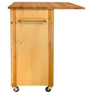 Mid-Size Two Door Kitchen Cart with Drop Leaf On Caster's 51533-51536 - Kitchen Furniture Company