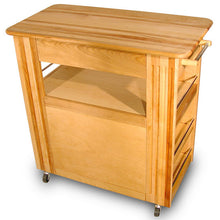 Load image into Gallery viewer, Heart-Of-The-Kitchen Natural Wood Kitchen Cart with Storage 1544-15445 - Kitchen Furniture Company