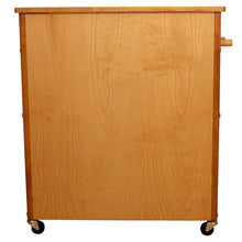 Load image into Gallery viewer, Natural Kitchen Cart With Durable Butcher Block Top Rolling Casters 51575 - Kitchen Furniture Company