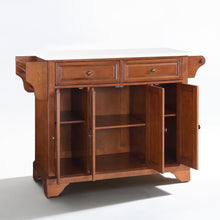 Load image into Gallery viewer, Lafayette Cherry Full Size Kitchen Island/Cart with Granite Top - Kitchen Furniture Company