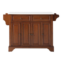 Load image into Gallery viewer, Lafayette Cherry Full Size Kitchen Island/Cart with Granite Top - Kitchen Furniture Company