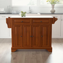 Load image into Gallery viewer, Lafayette Cherry Full Size Kitchen Island/Cart with Granite Top - Kitchen Furniture Company
