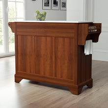 Load image into Gallery viewer, Lafayette Cherry Full Size Kitchen Island/Cart with Granite Top - Kitchen Furniture Company