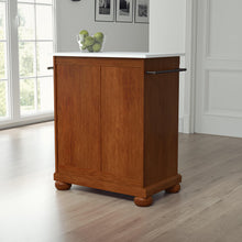 Load image into Gallery viewer, Small Compact Cherry Kitchen Island/Cart with Granite Top - Kitchen Furniture Company