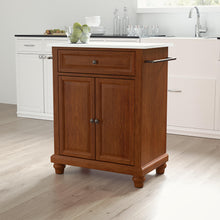 Load image into Gallery viewer, Cambridge Cherry Portable Kitchen Cart/Island with Granite Top - Kitchen Furniture Company