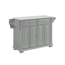 Load image into Gallery viewer, Gray Kitchen Island with Granite Top Three Adjustable Shelves 30205AGY - Kitchen Furniture Company