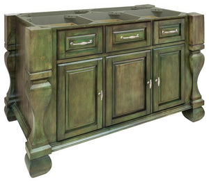 Jeffrey Alexander 54" Kitchen Island with Hard Maple Edge Grain Butcher Block Top - Kitchen Island Company