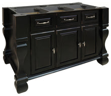 Load image into Gallery viewer, Distressed Black Jeffrey Alexander 54&quot; Kitchen Island with Hard Maple Edge Grain Butcher Block Top - Kitchen Island Company