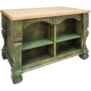 Jeffrey Alexander 54" Kitchen Island with Hard Maple Edge Grain Butcher Block Top - Kitchen Island Company