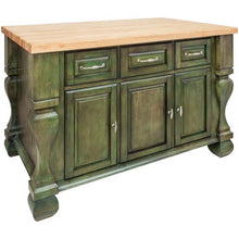 Load image into Gallery viewer, Jeffrey Alexander 54&quot; Kitchen Island with Hard Maple Edge Grain Butcher Block Top - Kitchen Island Company