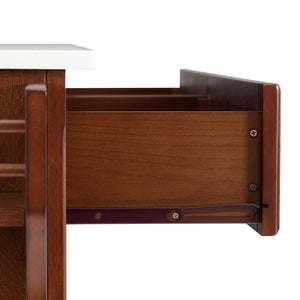 Cambridge Mahogany Full Size Kitchen Island/Cart with Granite Top - Kitchen Furniture Company
