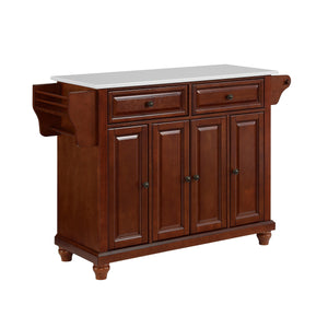 Cambridge Mahogany Full Size Kitchen Island/Cart with Granite Top - Kitchen Furniture Company