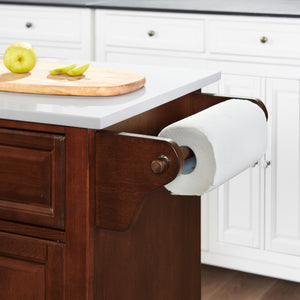 Cambridge Mahogany Full Size Kitchen Island/Cart with Granite Top - Kitchen Furniture Company