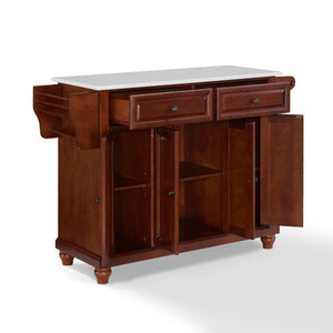 Cambridge Mahogany Full Size Kitchen Island/Cart with Granite Top - Kitchen Furniture Company