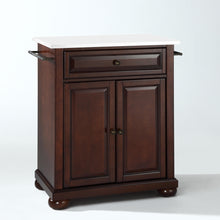 Load image into Gallery viewer, Alexandria Mahogany Portable Kitchen Cart/Island with Granite Top - Kitchen Furniture Company