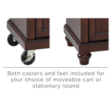 Load image into Gallery viewer, Cambridge Mahogany Portable Kitchen Cart/Island with Granite Top - Kitchen Furniture Company