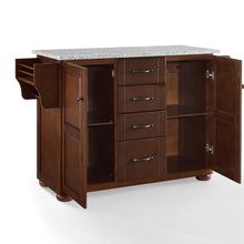 Load image into Gallery viewer, Eleanor Mahogany Kitchen Island with Ample Storage and Granite Top - Kitchen Furniture Company