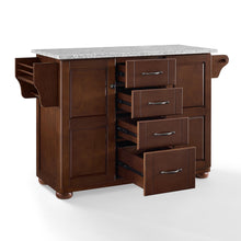 Load image into Gallery viewer, Eleanor Mahogany Kitchen Island with Ample Storage and Granite Top - Kitchen Furniture Company