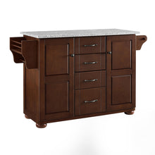 Load image into Gallery viewer, Eleanor Mahogany Kitchen Island with Ample Storage and Granite Top - Kitchen Furniture Company