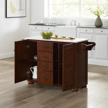 Load image into Gallery viewer, Eleanor Mahogany Kitchen Island with Granite Top - Kitchen Furniture Company