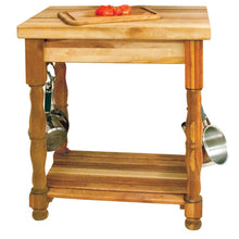 Load image into Gallery viewer, 2 1/2 inch Thick Butcher Block Table w/ Hanging S Hooks 1471 - Kitchen Furniture Company