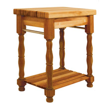 Load image into Gallery viewer, 2 1/2 inch Thick Butcher Block Table w/ Hanging S Hooks 1471 - Kitchen Furniture Company