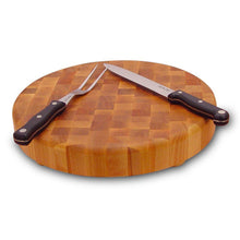 Load image into Gallery viewer, Catskill Craftsmen 14&quot; Round Slab End Grain Cutting Board in Birch 13147 - Kitchen Furniture Company