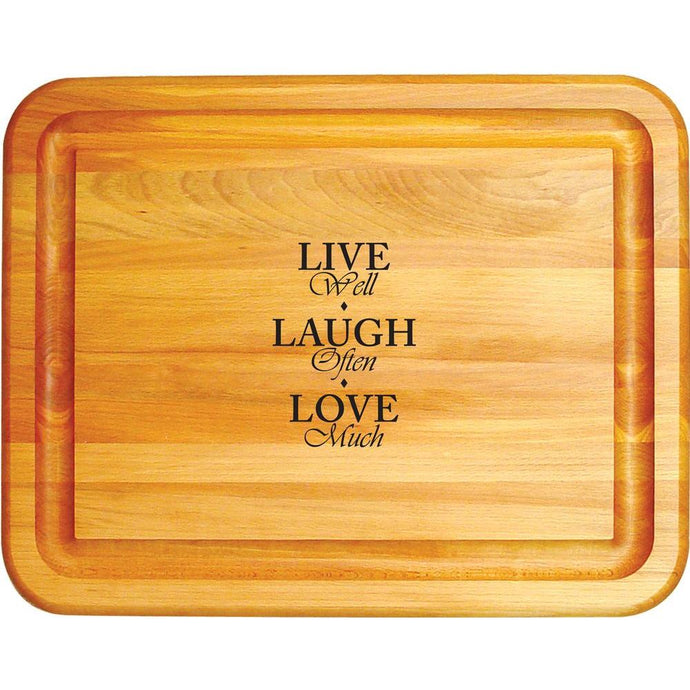 Reversible Cutting Board Live Laugh Love Cutting Board in Birch 1334 - Kitchen Furniture Company
