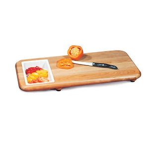 Hardwood Cutting Board with Cut 'n' Catch Removable Tray 1337 - Kitchen Island Company