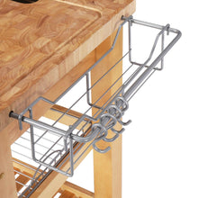 Load image into Gallery viewer, All Natural Wood Personal Chef&#39;s Prep Station W/ Wired Rack Storage JET1225 - Kitchen Furniture Company