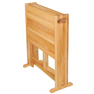 Natural Hardwood Butcher Block Folding Table - Kitchen Furniture Company