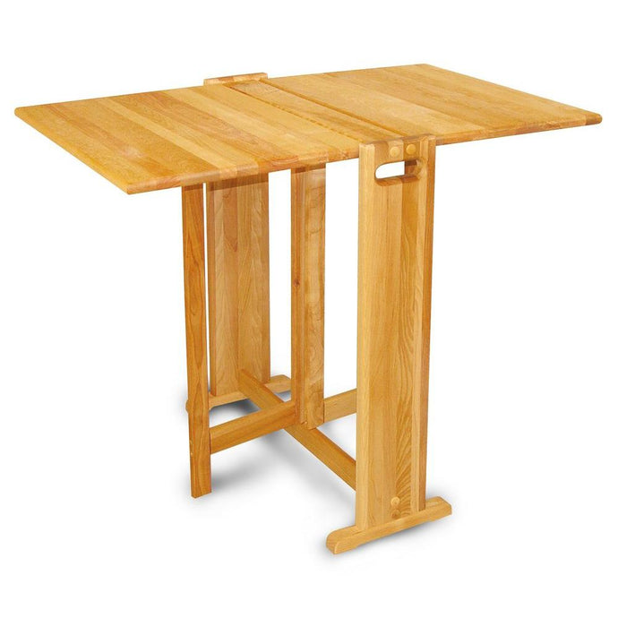 Natural Hardwood Butcher Block Folding Table - Kitchen Furniture Company